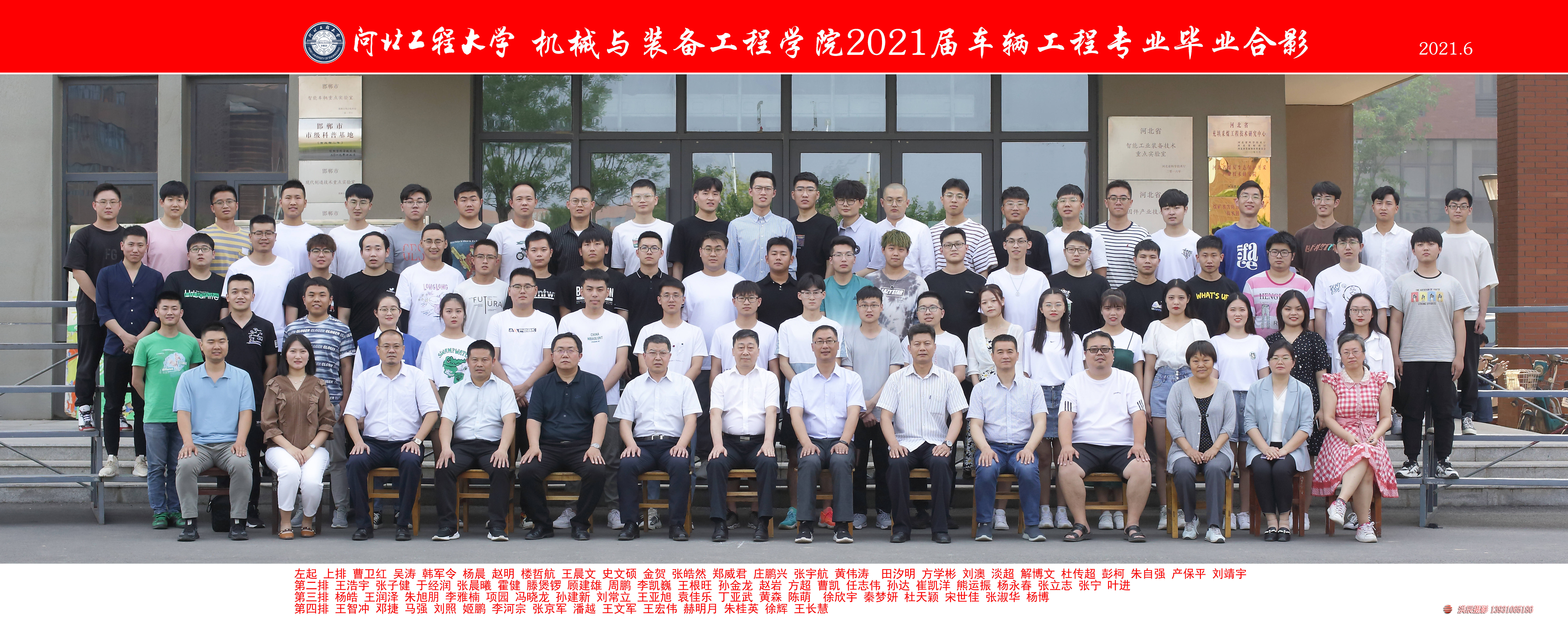 2021届车辆工程专业毕业合影